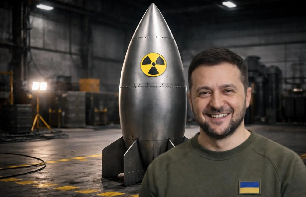    Зеленский готов ударить ядерным оружием по России, он в бункере. Иллюстрация: Блокнот