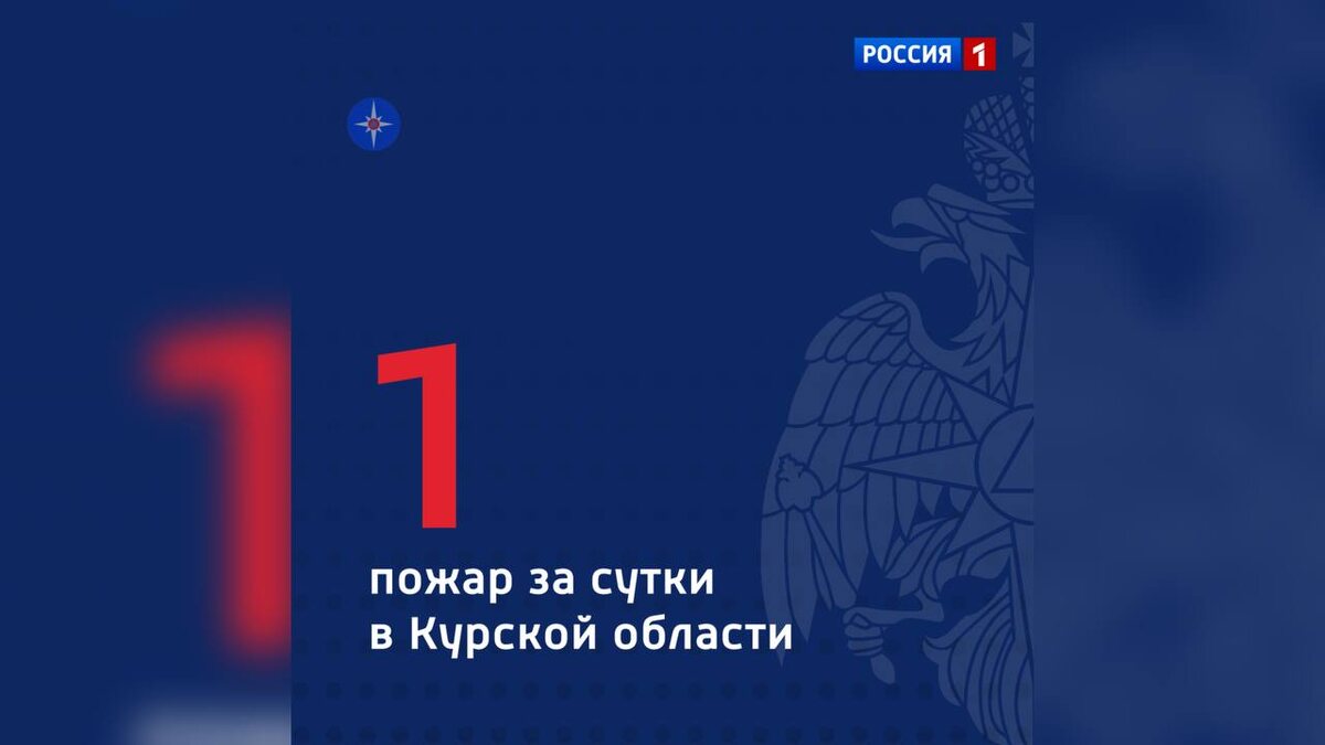    Один пожар за сутки в Курской области