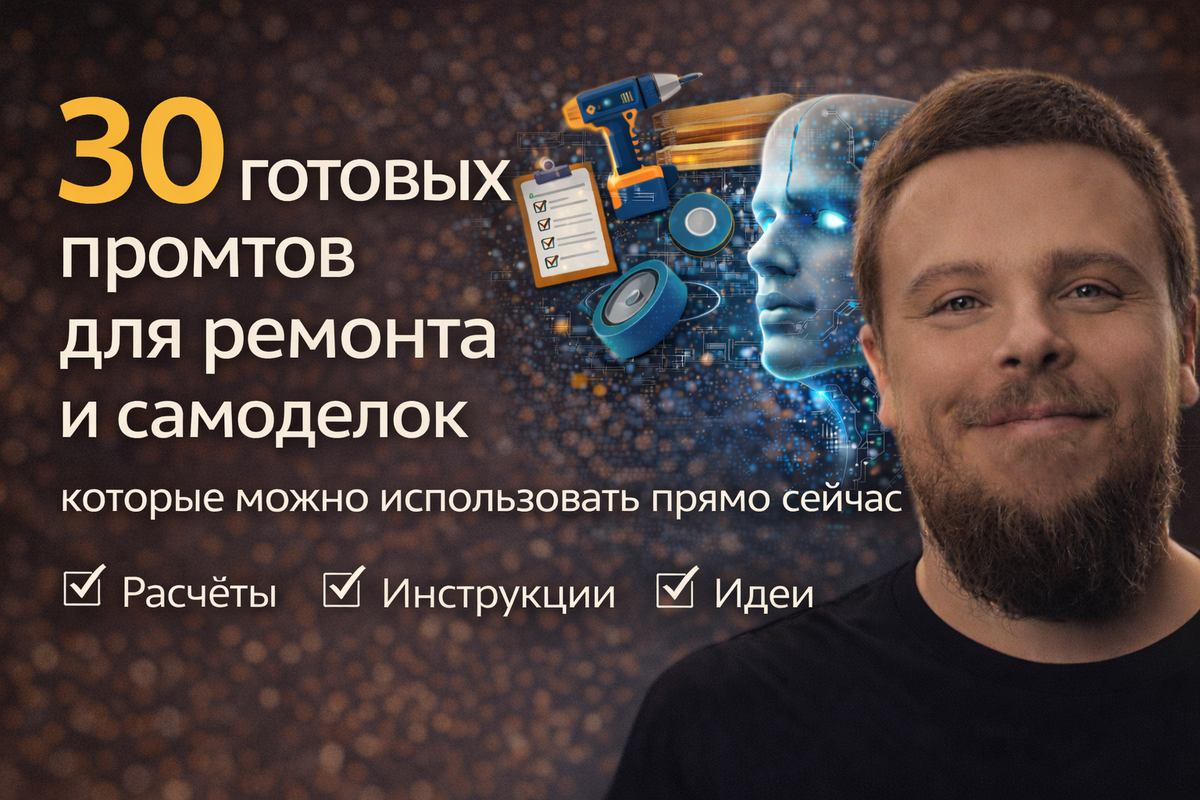 30 готовых промтов для ремонта и самоделок, которые можно использовать прямо сейчас