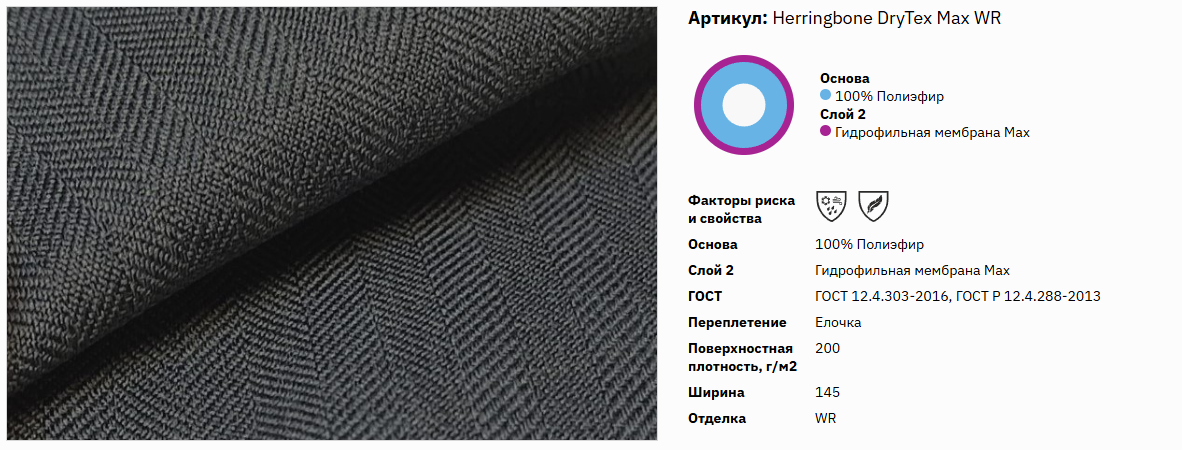 Herringbone DryTex Max WR