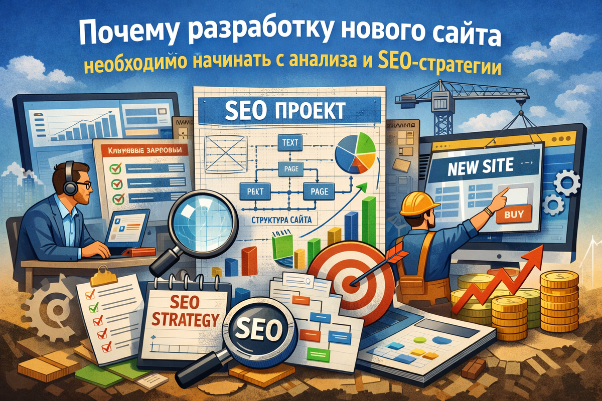 Почему разработку нового сайта необходимо начинать с анализа и SEO-стратегии