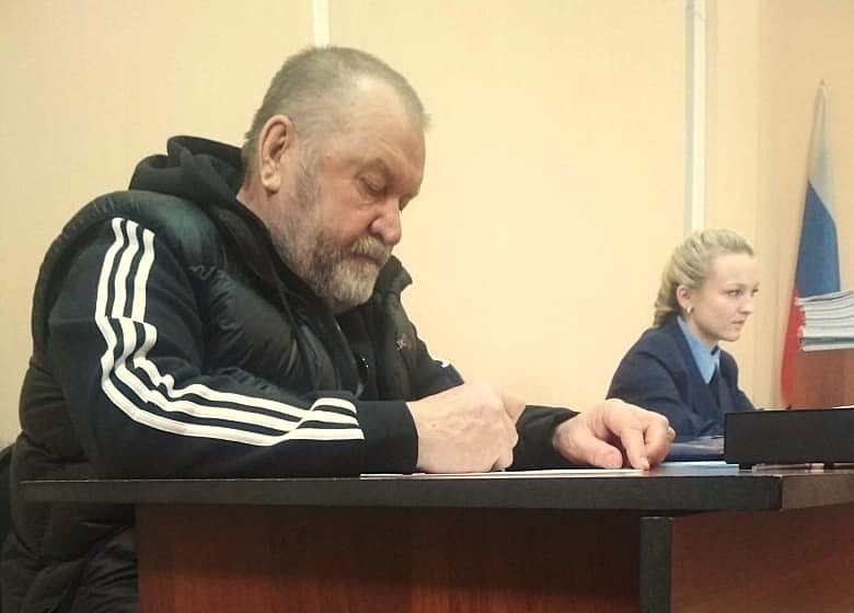 Александр Щукин в Новосибирском областном суде, апрель 2018 года. Фото newsib.net.