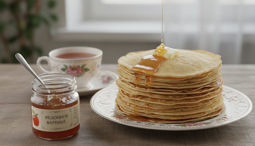 С Масленицей! Мой рецепт тонких блинов “3 стакана”, которые никогда не рвутся. Получаются ажурными даже у новичка.