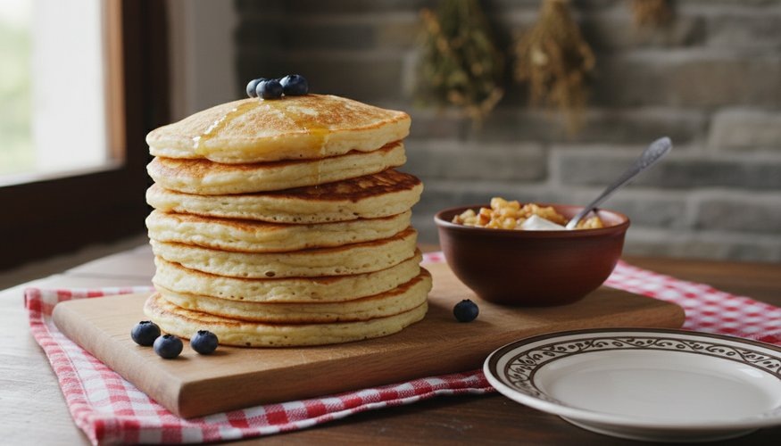 Те самые “Толстые” блины, как у бабушки в деревне! Пышные, пористые, на дрожжах. Секрет “дырочек”, в которых тает масло.