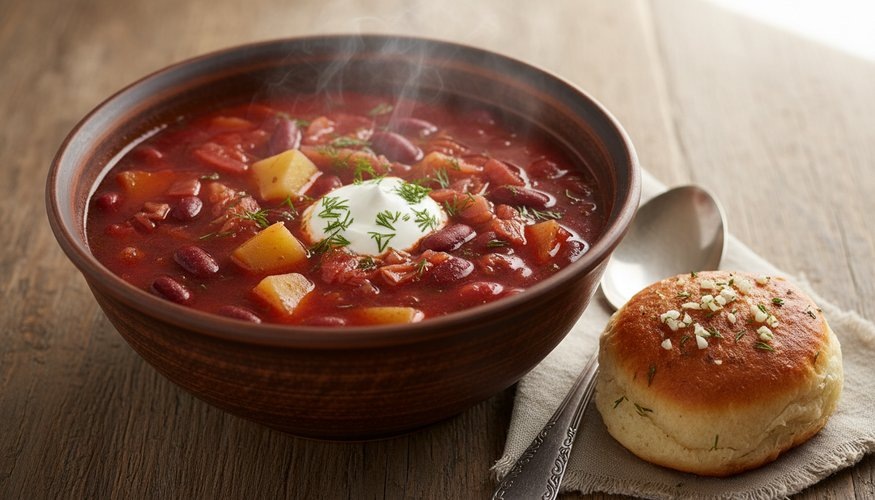 Кто сказал, что борщ без мяса — не борщ? Мой рецепт густого, красного Постного борща с фасолью. Муж просит добавки!