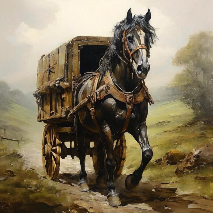 В не таком уж и далеком прошлом почтовики вполне обходились лошадьми для доставки корреспонденции / изображение сгенерировано нейросетью flyvi.io 

