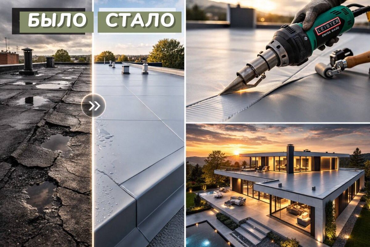 Сравнение структуры битума и ПВХ-мембраны