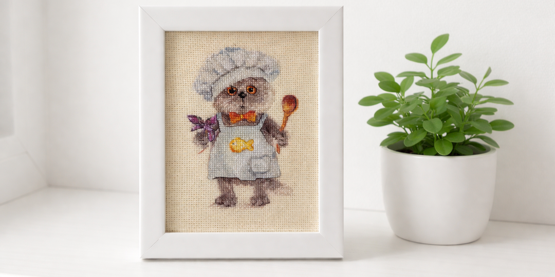 Пополнение в семье Басиков. Готова новая вышивка из коллекции