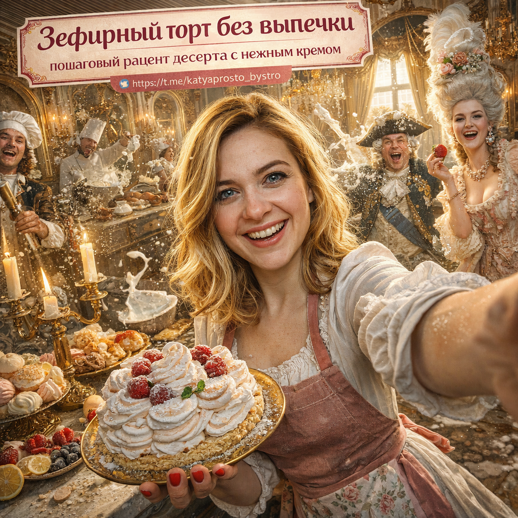    Нежный зефирный торт без выпечки — идеальный десерт к чаю. admin