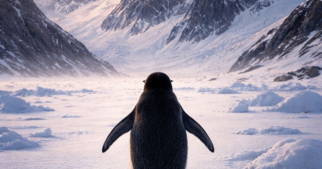 Пингвин, идущий против течения