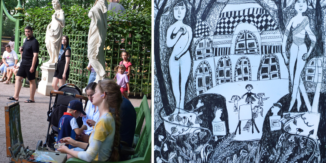 Летний сад: Пушкин, Пётр и корабли