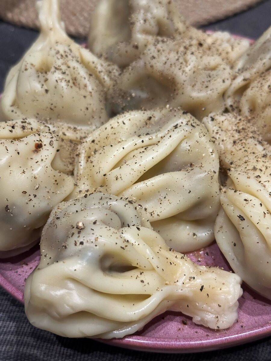 Домашние хинкали с растительным фаршем