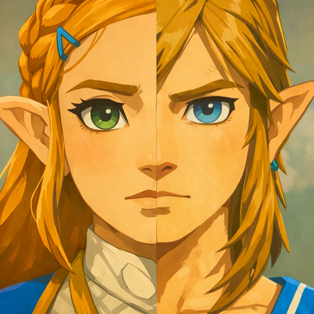 Перед вами - образец неидеальной симметрии. Продуманный художественный стилистический приём. А вовсе не я что-то там криво поклелил