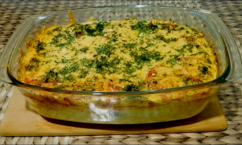 Запеканка из картошки с горбушей