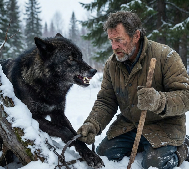 Лесник спас дикого волка из капкана, а в рождественскую пургу хищник отплатил за добро