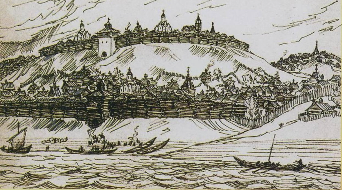 Рисунок, Нижний Новгород в XIII веке. Источник: https://fenist.timepad.ru/event/1790462/
