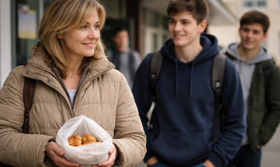 — А твоя мамаша опять в этой куртке приперлась. Та, которая у неё лет сто уже: сказал одноклассник сына