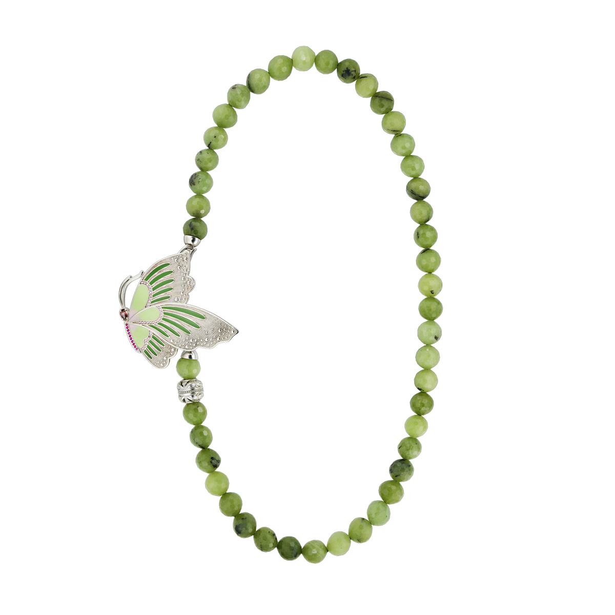 Бренд TRIORA, коллекция Китай: колье из натурального нефрита, дизайнерская брошь и шелковый шарфик Твилли