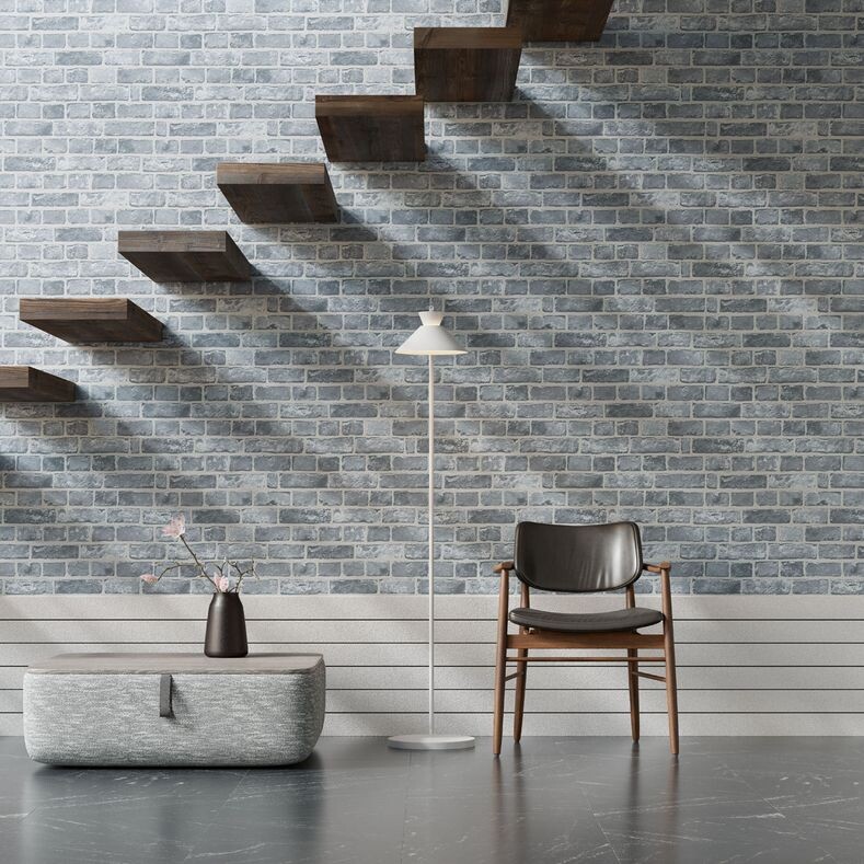 Флизелиновые обои Brick Norwegian blue от Loymina (Россия). Артикул: TER4 018.