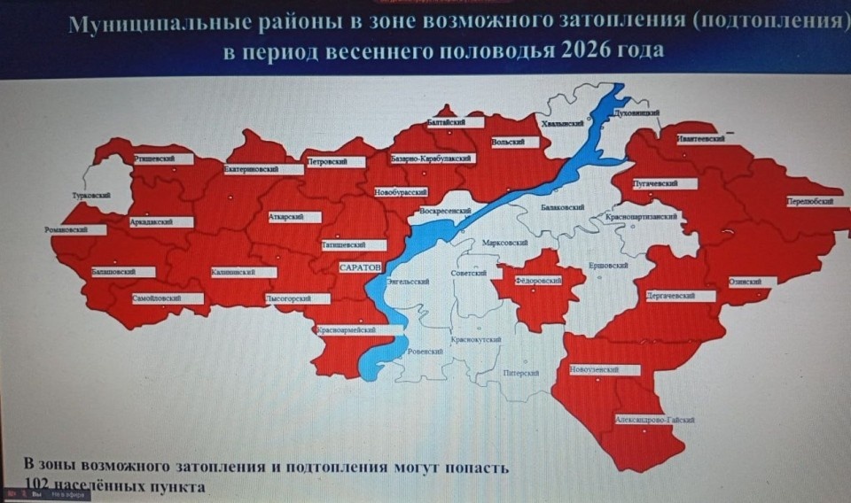    Саратовское правительство готовится к худшему сценарию паводка