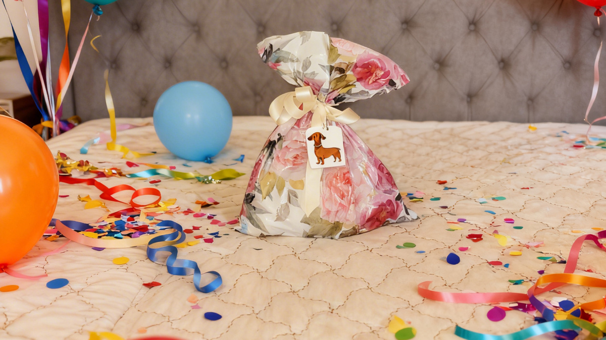 Пакет с бантиком от папы