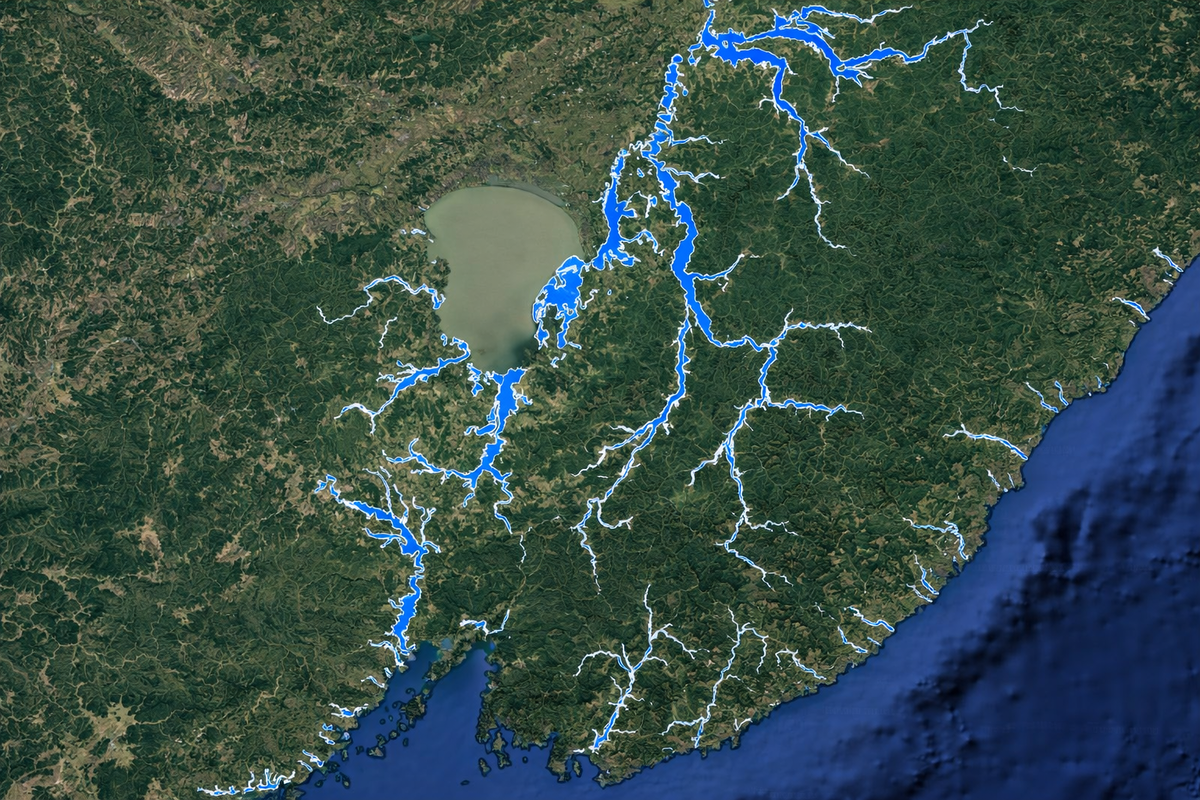 Фактические зоны затопления сельхозземель Приморского края с пространственной привязкой к полям