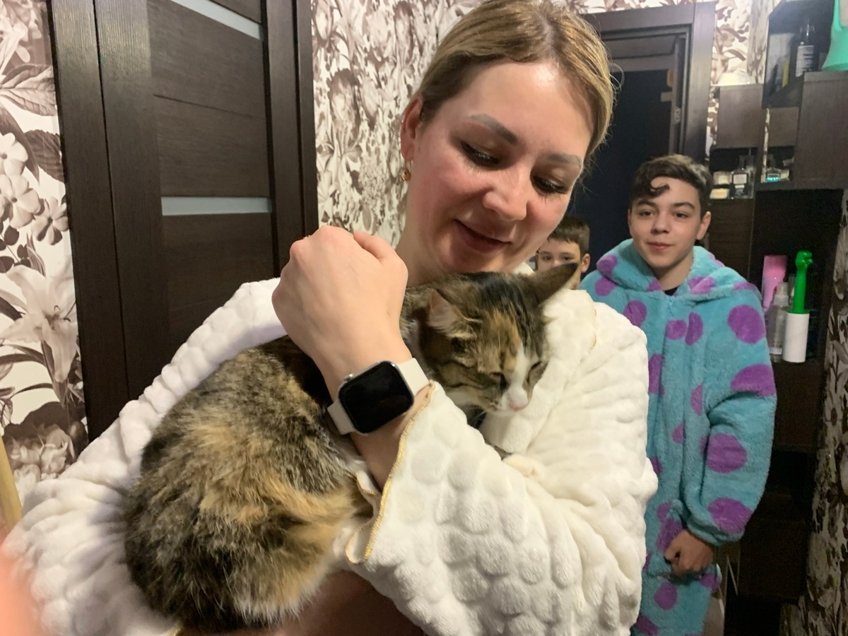 Нюсю встречали всей семьёй