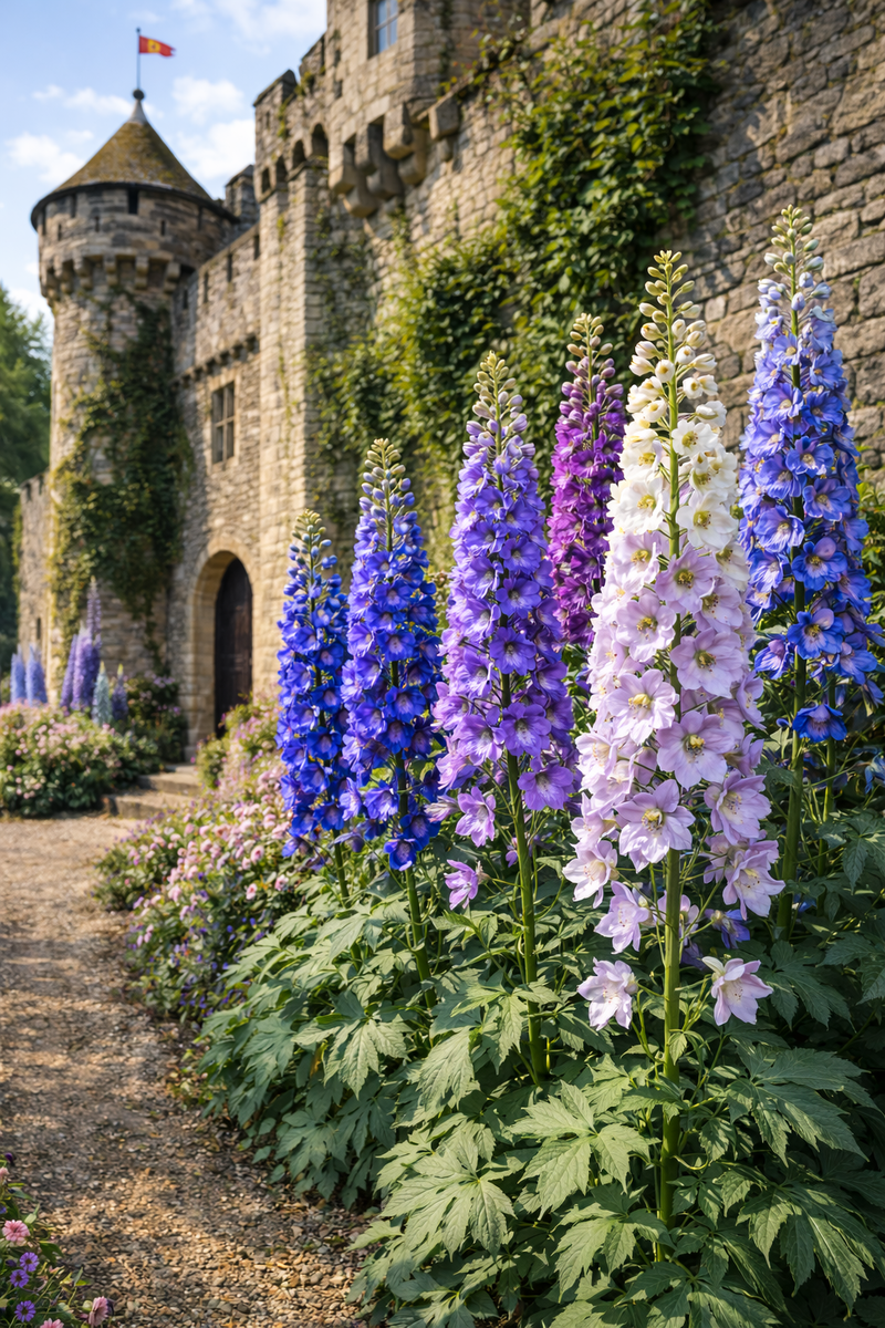 Сделано ИИ: листья вообще не дельфиниумные