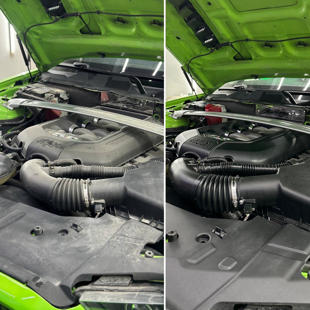 До и сразу после процедуры чистки сухим льдом