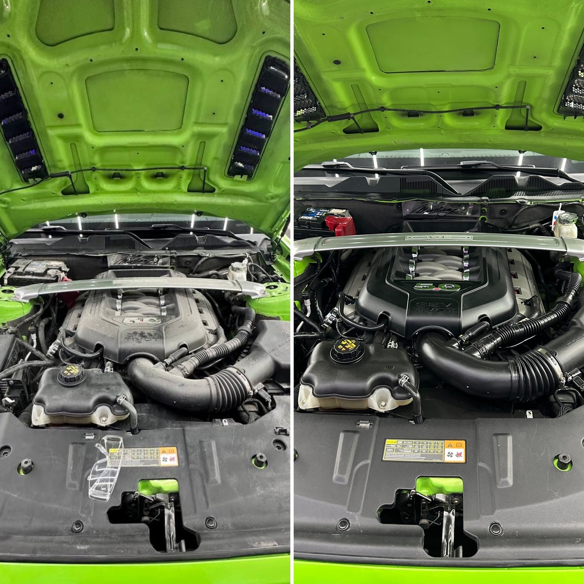 До и сразу после процедуры чистки сухим льдом