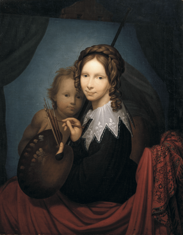 Иоганн Фридрих Бури. Принцесса Августа копирует «Сикстинскую Мадонну». 1808–1809
Гессенский музейный ландшафт, Кассель