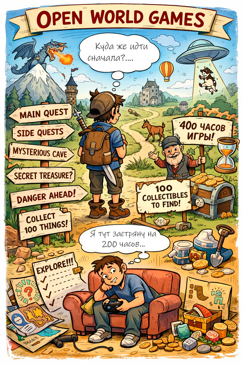 Игры с открытым миром это надолго...