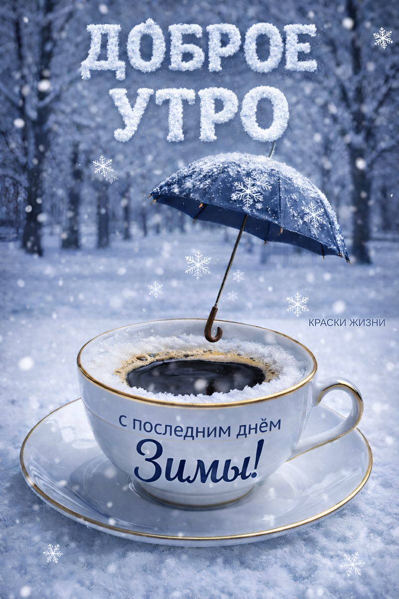 Доброе утро. С последним днём зимы 