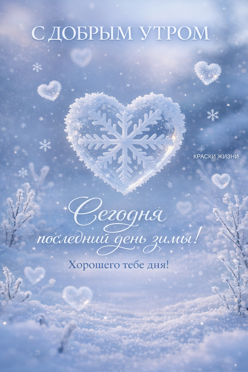 С добрым утром. С последним днём зимы 