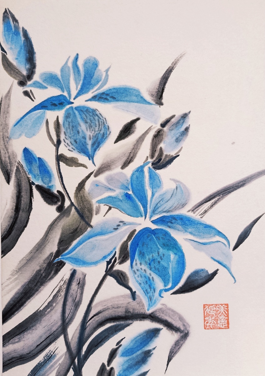 Нарисовано автором. Символика печати — Радость продлевает жизнь. 