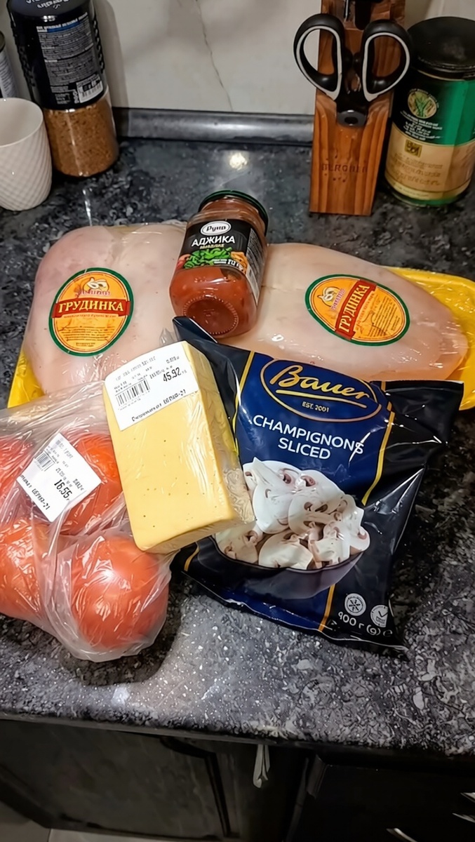 ингридиенты для приготовления сочного куриного филе в духовке