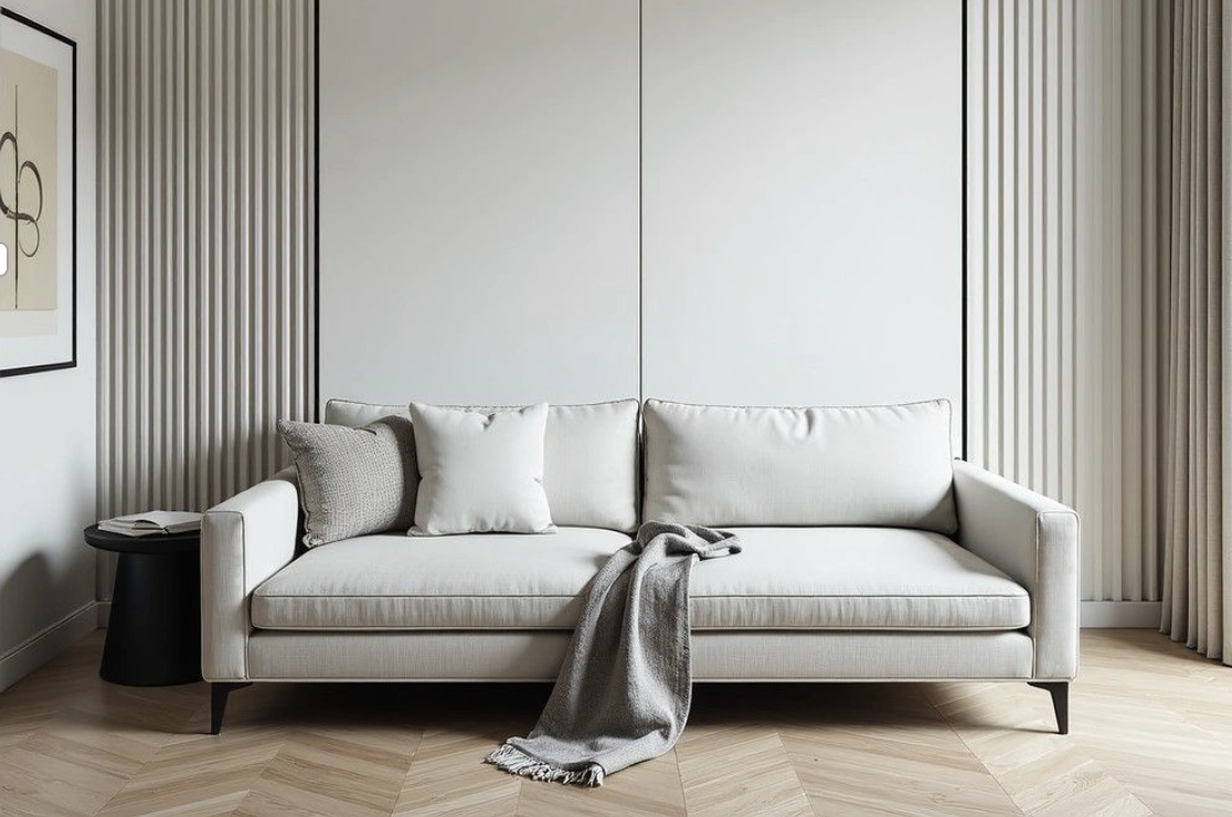 Пример интерьера в молочно-белом цвете