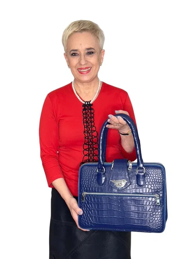 Кожаная сумка "Нея-23", сшитая на заказ. Ателье Ирины Берзиной.