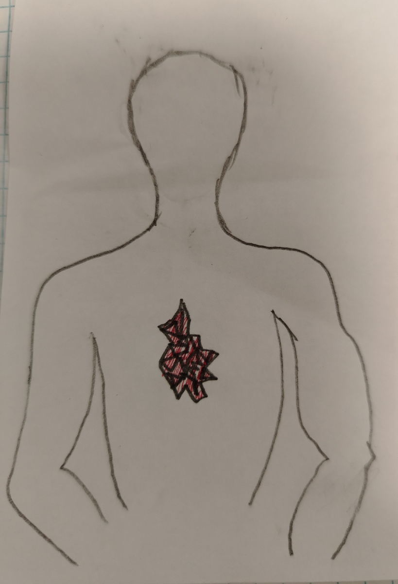 Иллюстрация от автора - душа со шрамом