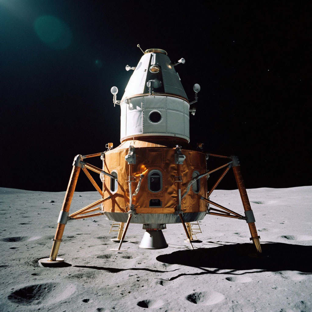 Фото ИИ. Аппарат на Луне