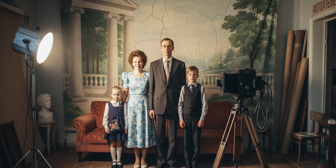 Забытый быт: Поход в фотоателье для семейного портрета