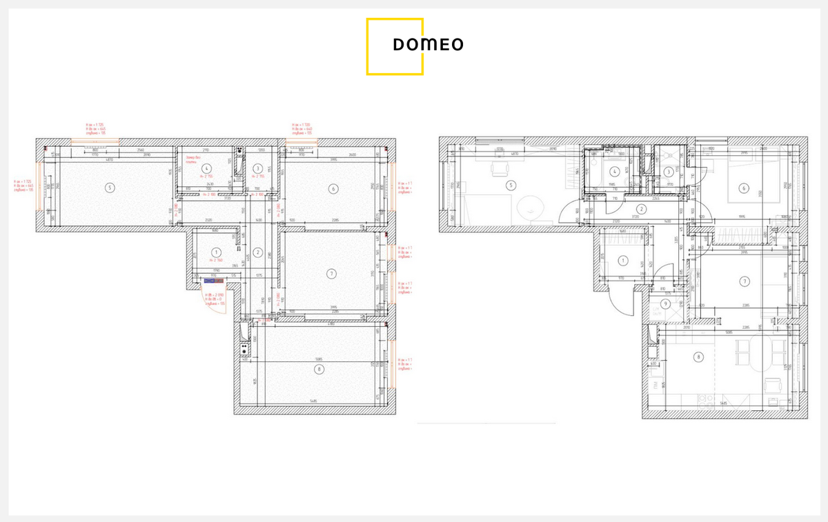 Планировка квартиры. Проект Domeo