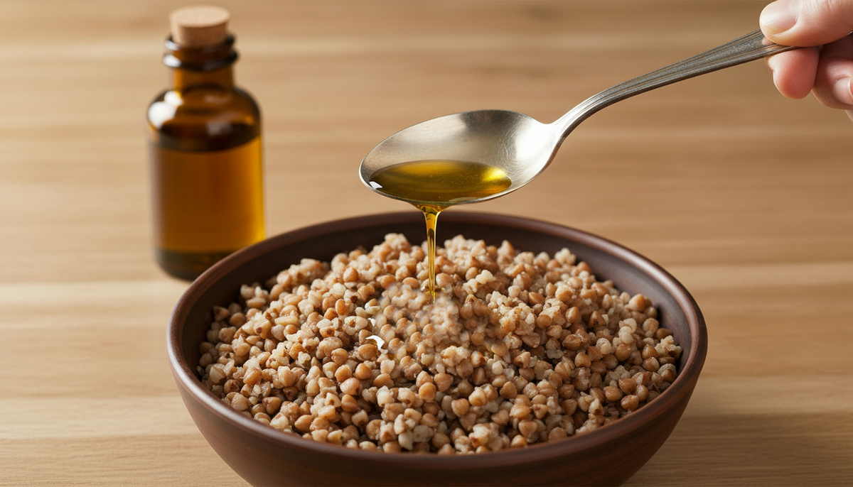 Мой любимый завтрак: гречка с ложкой льняного масла. И вкусно, и для суставов полезно