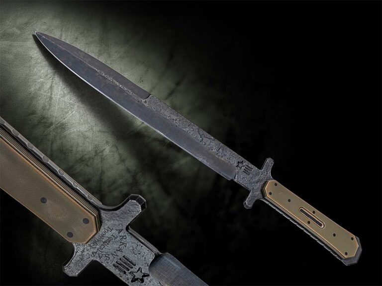 Ларрин Томас отметил, что новая сталь Pop's ProCut содержит никель, вольфрам и ванадий. Эти элементы придают ей высокую прочность и износостойкость. При этом сталь легко поддается ковке и термообработке. Шейн Фрэнк применяет ее для создания 10,5-дюймового плоского лезвия с двойной заточкой в своей тактической зубочистке Arkansas.