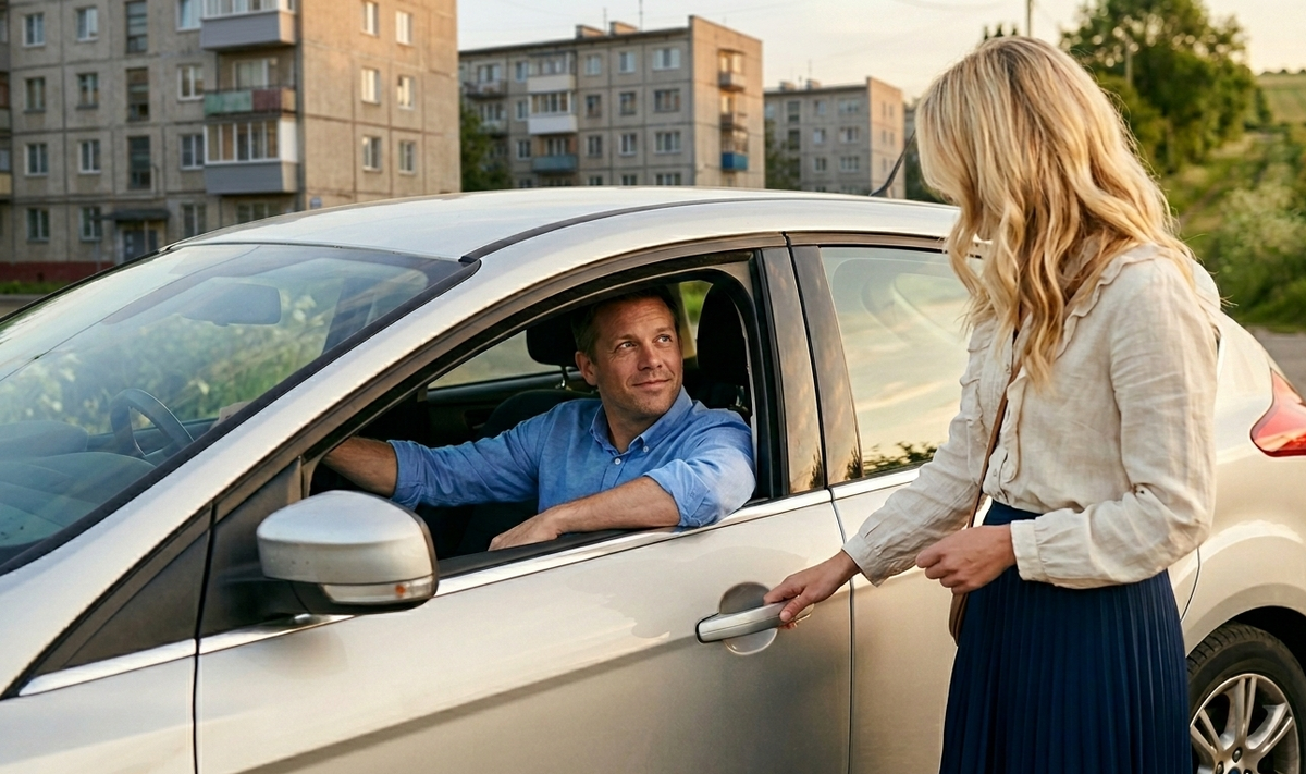 Примерно так, только с другой стороны подошла, конечно) 