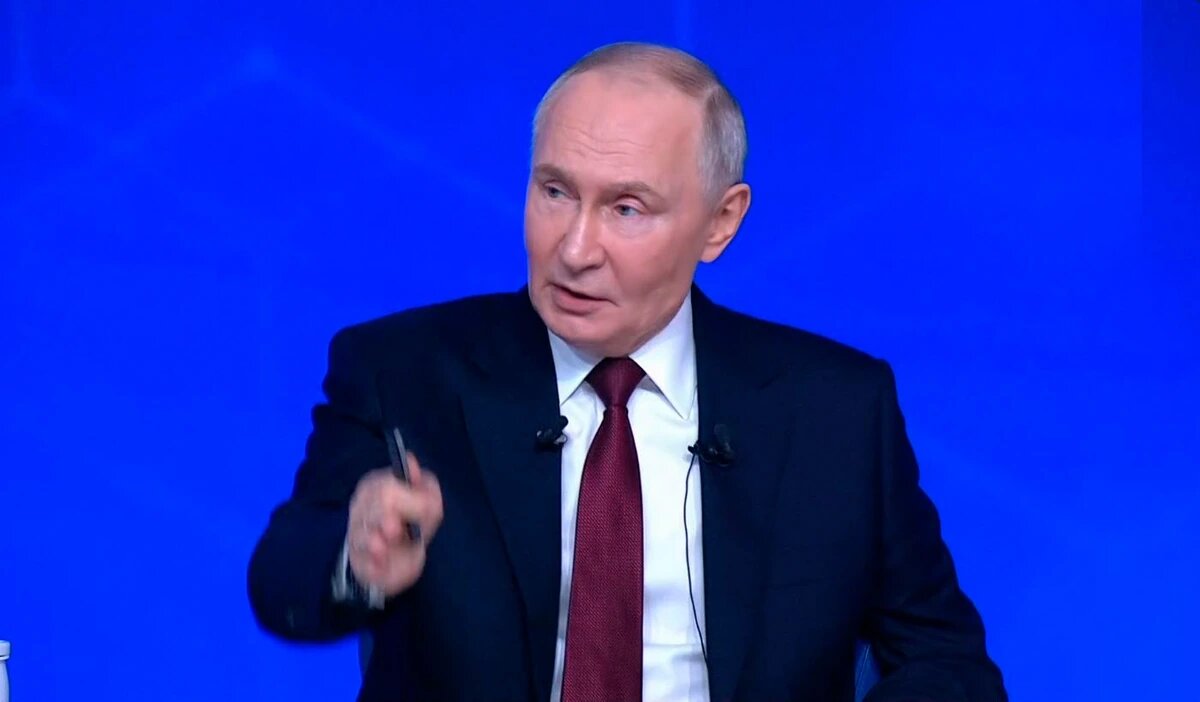    Скриншот прямого эфира программы «Итоги года с Владимиром Путиным»