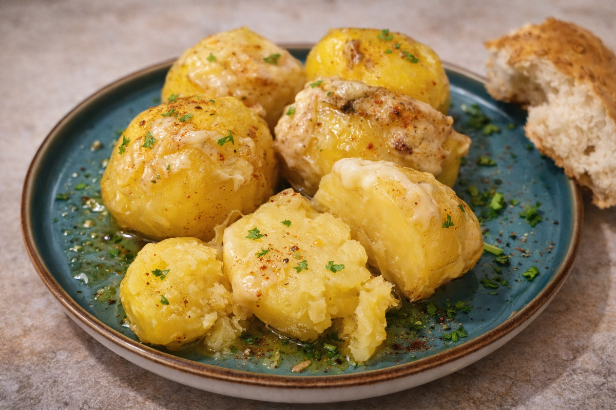 Вкусная картошка с сыром 