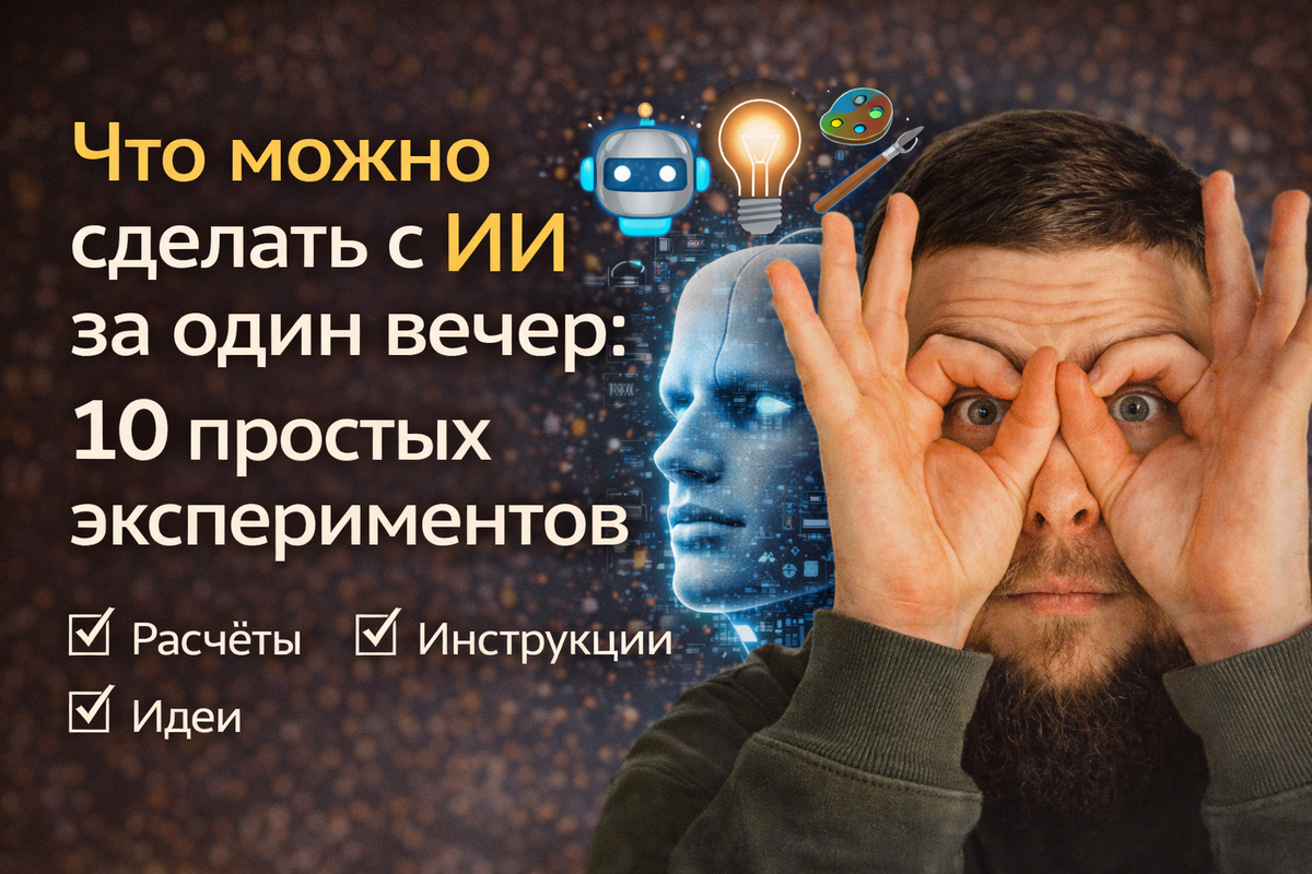 Что можно сделать с ИИ за один вечер: 10 простых экспериментов