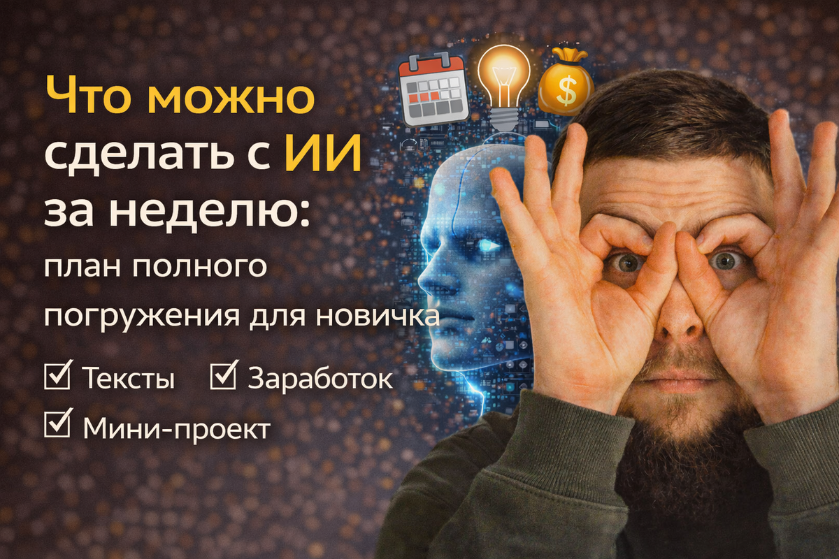 Что можно сделать с ИИ за неделю: план полного погружения для новичка