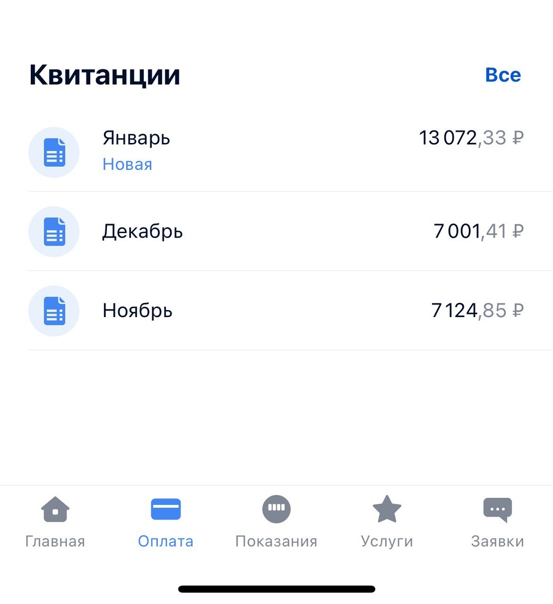 Мои затраты на оплату ЖКУ до января и после. Причина культурного шока. Фото из личного архива автора. 